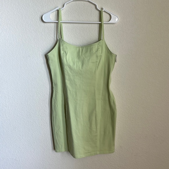 H&M Dresses Lime Green Denim Dress Never Worn Poshmark